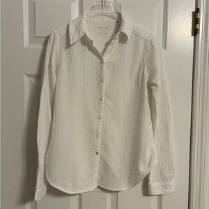 Lilly Pulitzer White Gauze Button-Front Shirt